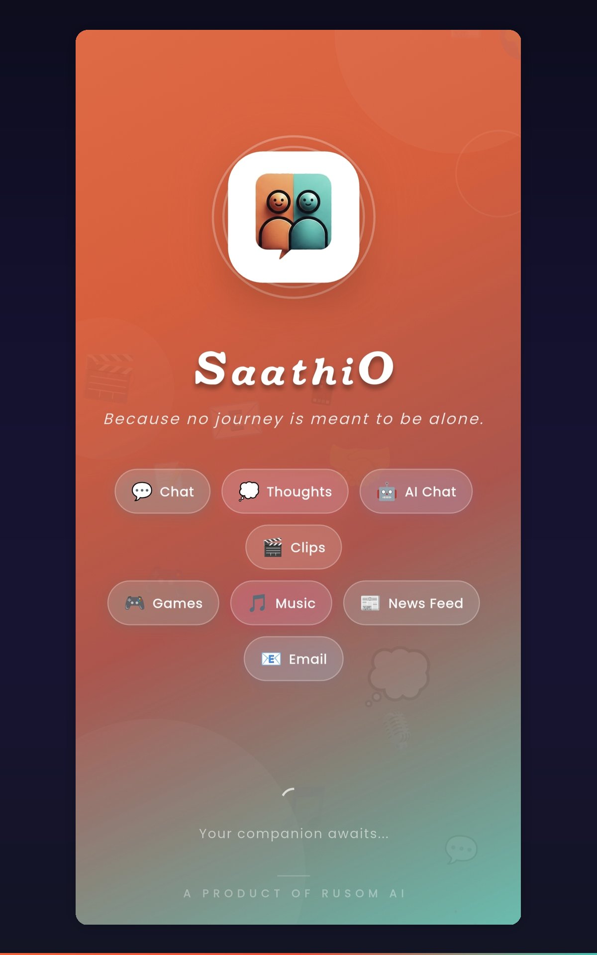 SaathiO Splash Screen